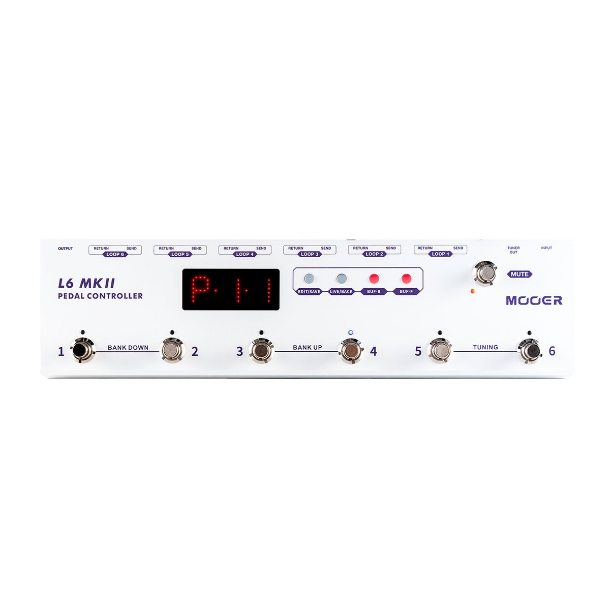 MOOER L6 MKII ペダルコントローラー　スイッチャー　中古品 MOOER Pedal Controller L6 MKII Programmable Loop Switcher 6 Loops