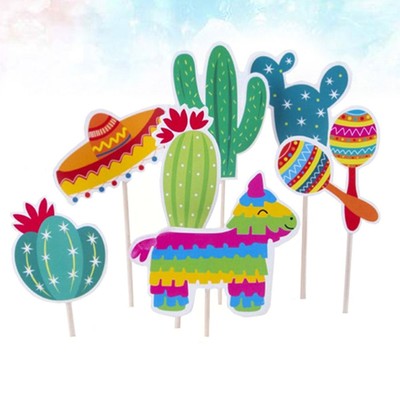 42pcs Sommerthema -Kuchen -Topper Kaktuskuchen Ornamente Party Cake Orament