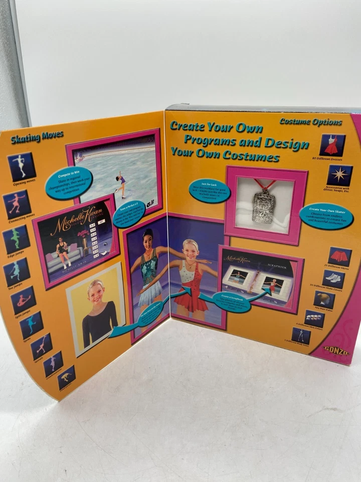 New Michelle Kwan Figure Skating Gonzo Windows 95/98 Includes Good Luck Necklace - Image 2 of 4