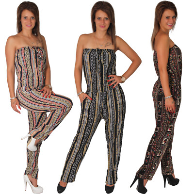 Overall Jumpsuit Aladin Ballon Aztek Einteiler Stretch Hosen Anzug 34 36 38 40