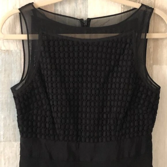 Vestido feminino COAST 100% seda tamanho 10 preto camadas transparentes cintura império fada escura - Imagem 3 de 4