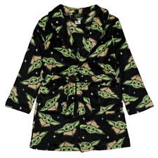 Baby Yoda Robe Boys Size 4 6 8 10 12 Star Wars Pajamas Mandalorian Bathrobe NWT