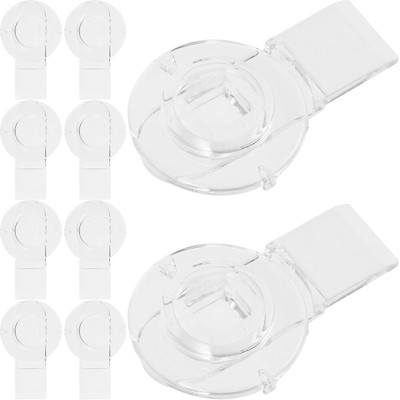  10 Pcs Pet Door Lock Cat Locks for Cabinets Clear Mini Hasp Latch
