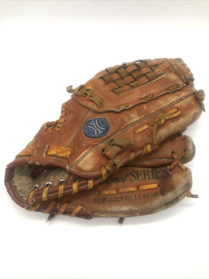 SPALDING BASEBALL GLOVE 42-971 Series 1250 Top-Grain Leather Crescent Web READ*