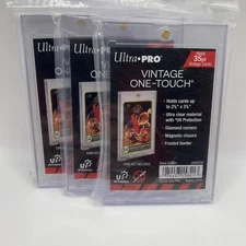Ultra Pro VINTAGE One-Touch 35pt Point Magnetic Card Holder, lot of 3