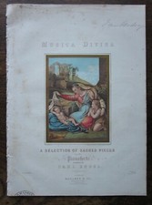 c1860 Musica Divina musique victorienne Engel Straker impression à l'huile Eyener Rosenthal