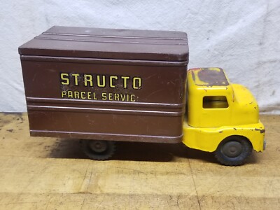 Vintage Structo Mail Parcel Service Box Truck Pressed Steel Toy