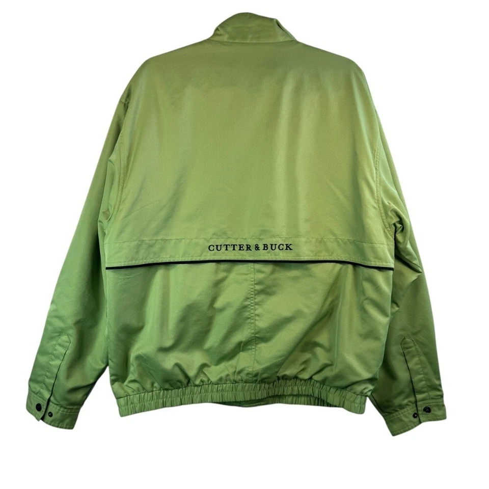 Chaqueta Cutter & Buck WeatherTec Abrigo de Golf Ligero Verde L Cortavientos LEER Foto 2 de 4