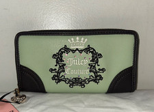 NEW NWT JUICY COUTURE Heritage Zip Around Wallet Sage Green