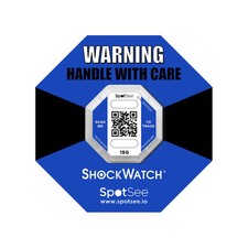 SpotSee ShockWatch 2 QR Impact Indicator 15G blau + Ring Label - 10er Pack