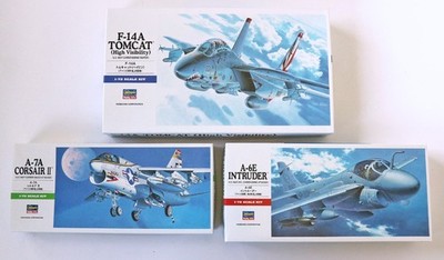 Hasegawa US Navy-Jets   F-14 Tomcat, Corsair II, Intruder   3 Bausätze in 1:72