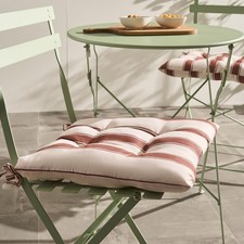 OHS Seat Pads 2 Water Resistant Outdoor Cushions Garden Chair Covers Ties