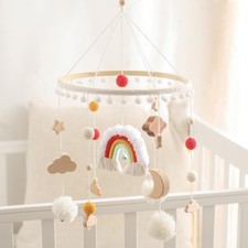Baby Crib Mobile for Boys Girls Rainbow Nursery Mobile Gender Neutral