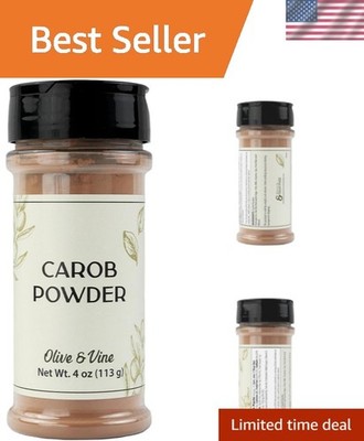 Versatile 4 Ounce Carob Powder - Sweet Flavor for Healthy Baking & Desserts