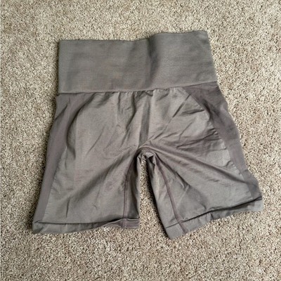 NVGTN Taupe Contour Scrunch Biker Shorts Size XS
