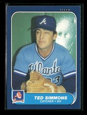 1986 Fleer Update #U-106 Ted Simmons Atlanta Braves