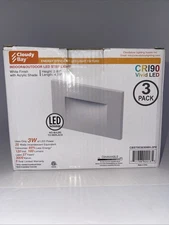 CLOUDY BAY 120V Dimmable LED Indoor Outdoor Step Light 4.75" 3pack Quantity 2box