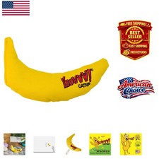 Delightful Yellow Banana Catnip Toy for Large Cats - Promotes Healthy Exercise
