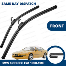 Front Windscreen 24" 24" Flat Aero Wiper Blades Pair for Bmw 8 Series E31 90-99