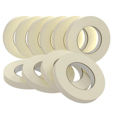 Masking Tape 0.75 Inch X 55 Yards X 10 Rolls 550 Total Yards , Adhesive Paintin
