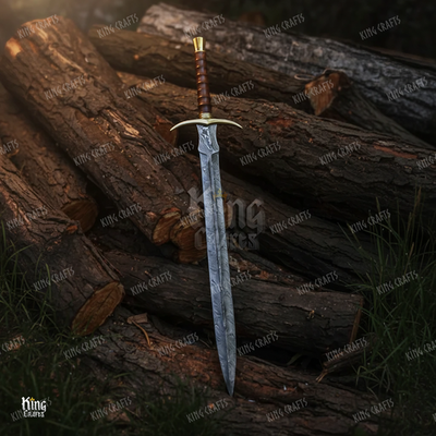 #ad #ad Hand Forged Damascus Steel Viking Sword With Sheath Sharp Sharp Blade amp; Ionized $120.00