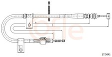 Bremsseil Seilzug Feststellbremse COFLE 92.17.5041 für SUZUKI JIMNY SN SN413 16V