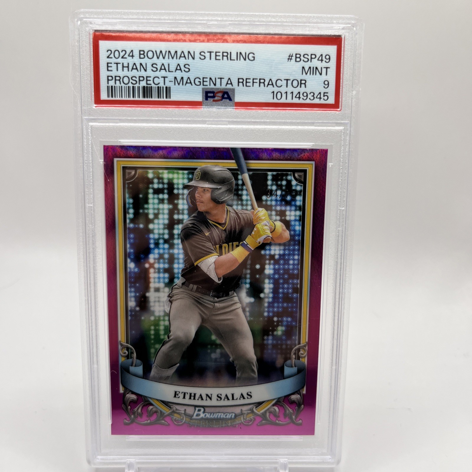 2024 Bowman Sterling Ethan Salas Magenta Refractor /75 PSA 9