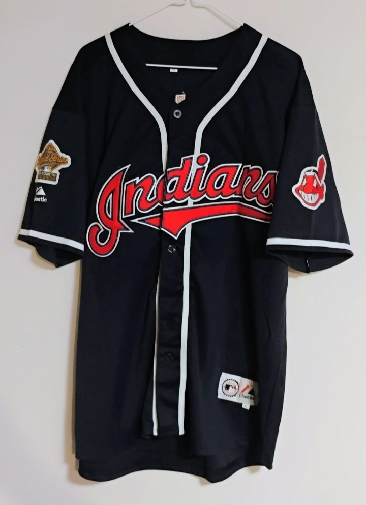 Cleveland Indians 1995 World Series Jim Thome Jersey Blue XL