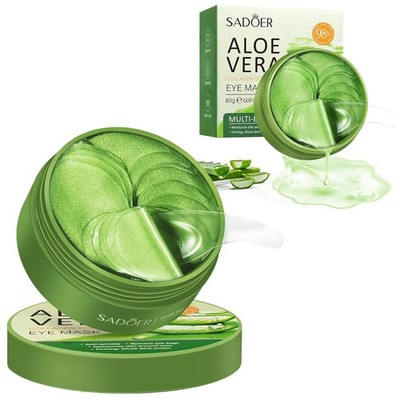 Under Eye Patches for Puffy Eyes and Dark Circles   60 PCS Aloe Vera Under Eye