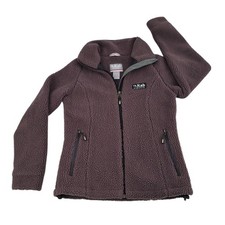 Rab Double Pile Fleece Jacket Womens XS Purple Classic Full Zip Gorpcore Hooded