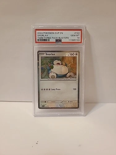 Pokemon Snorlax Twilight Masquerade 3 Pk. Blister Holo Promo SVP EN 122 PSA 10