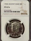 1964 Accented Hair 50¢ Kennedy Half Dollar NGC PF67 STAR HOLDER -FREE SHIPPING-