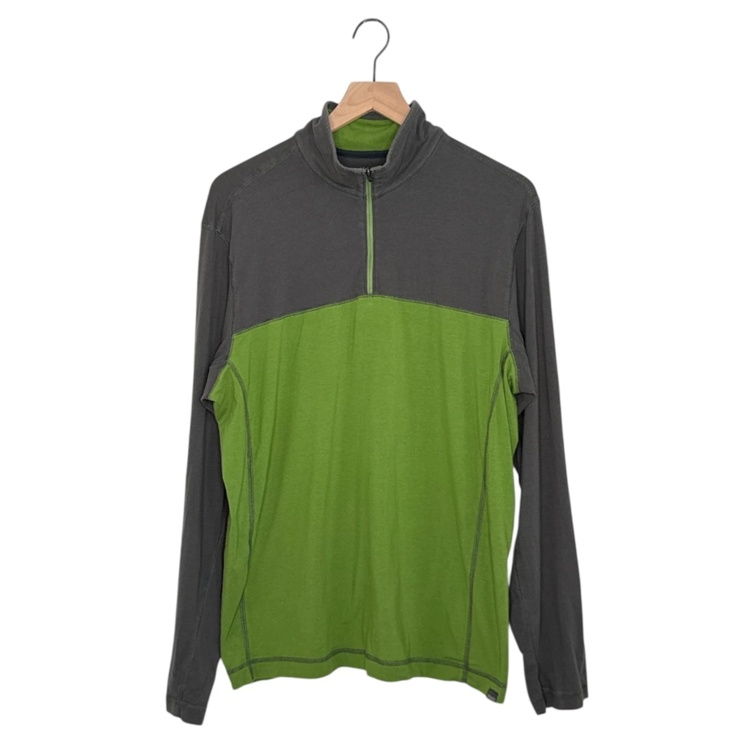 EDDIE BAUER Long Sleeve Shirt Men's Large Travex 1/4 Zip Pullover Lightweight