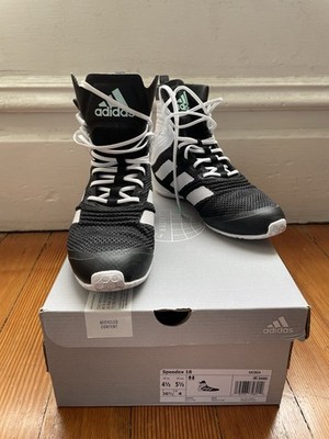 Adidas Speedex 18 Boxing Shoes Size 4.5M, 5.5WM, White/Black