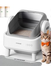 Automatic Self Cleaning Cat Litter Box Multiple Cats Open Top App Control Quiet