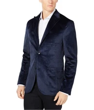 Ryan Seacrest Mens Velvet Two Button Blazer Jacket