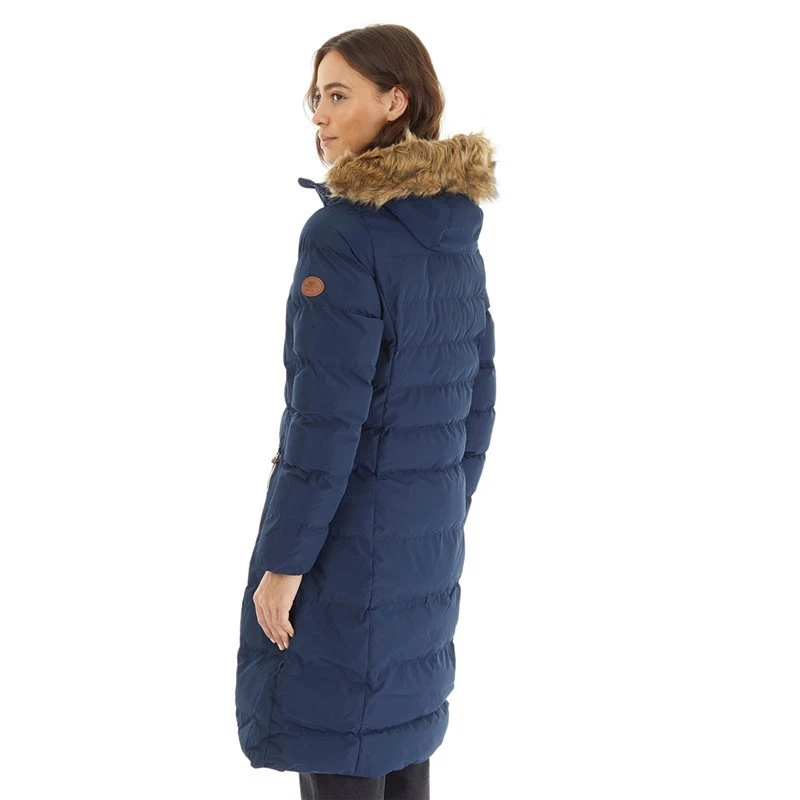 Womens Audrey Waterproof Padded Hooded Long Jacket Blue Size 12 Medium  - Image 3 of 3