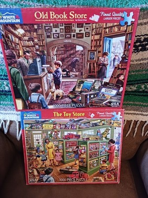 White Mountain 1000~Pc Jigsaw Puzzle THE TOY STORE Steve Crisp Old Book Store
