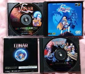 Game Arts Lunar The Silver Star Eternal Blue set of 2 MEGA-CD RPG w/case Japan