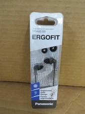 Panasonic Ergofit Black Wired In-Ear Stereo Earbud Headphones RP-HJE120 SEALED