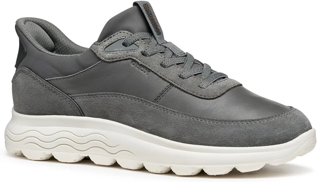 Geox D Hiver A – Scarpe Da Ginnastica Donna – Colore Grigio Chiaro – Pelle Scamosciata – Suola Forata Impermeabile E Traspirante