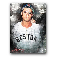 Dom DiMaggio #6 Art Card Limited 46/50 Edward Vela Signed (Boston Red Sox)