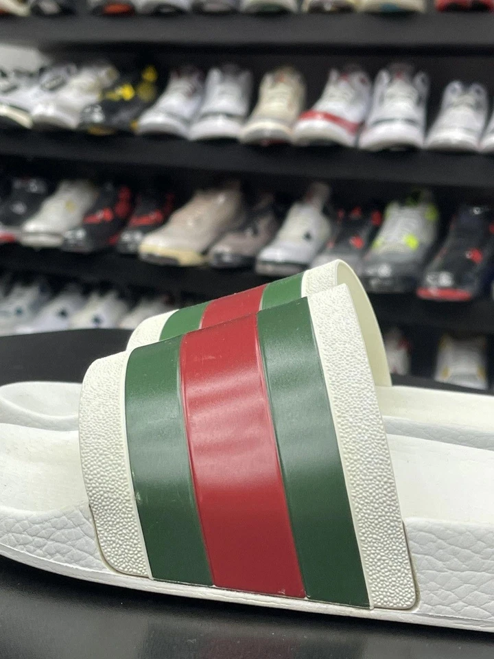 Talla 11 - Gucci Slides rayas blancas Foto 2 de 4