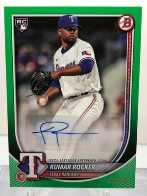 2025 Bowman | #PRV-KR Kumar Rocker | Autograph | Green /99 | Rangers
