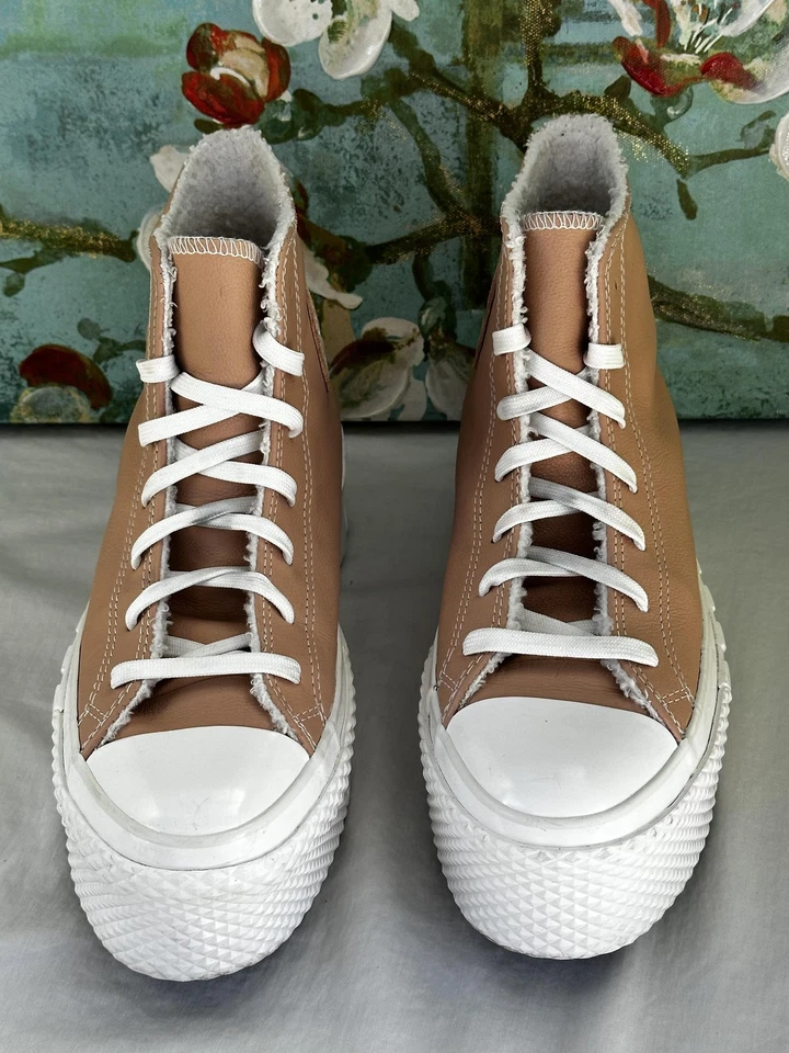 Converse Chuck Taylor All Star 2X Platform Shoes Womens Size 8 Leather 573073C - Image 3 of 4