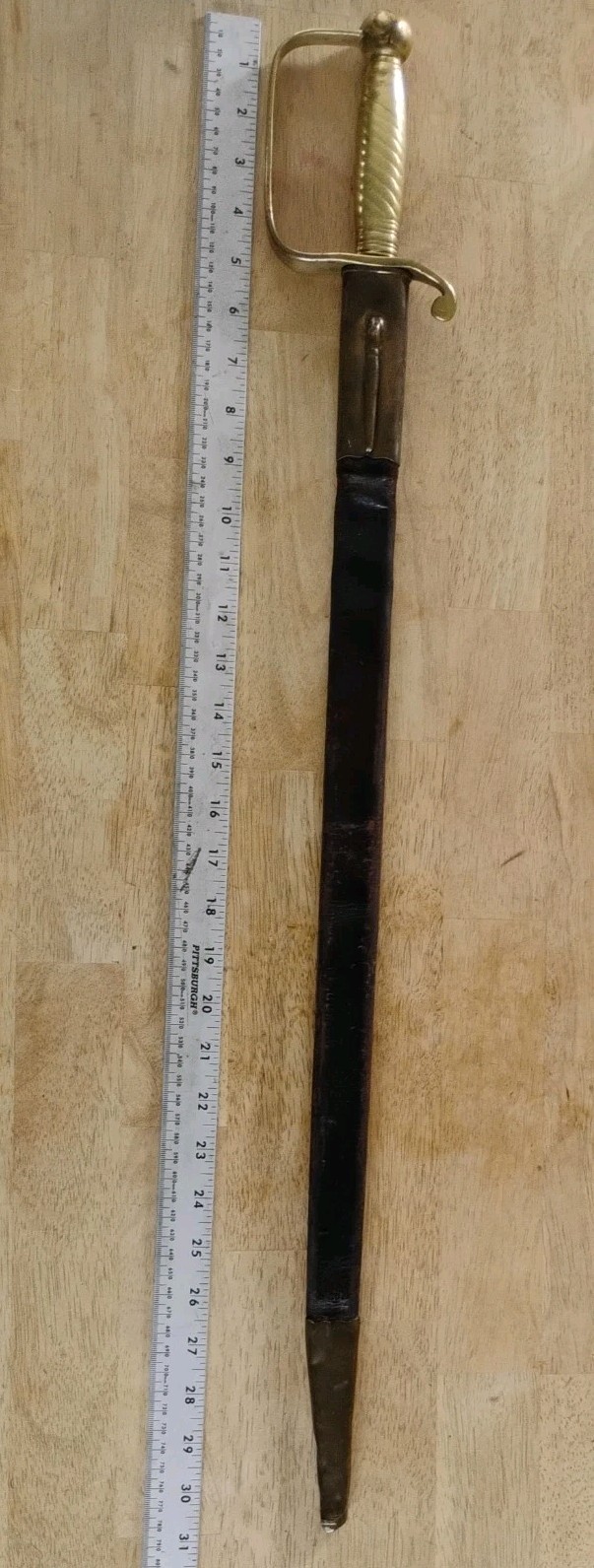 GERMAN SWORD RARE POLICE BRIQUET  SHORT SWORD w/SCABBARD ARGENTINA CONTRACT 