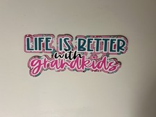 Life Is Better with Grandkids Handmade Scrapbook Title Paper Pieced Die Cut