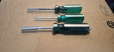 Lot of 3 SK Screwdrivers 2 Phillips and 1 Magnetic Bit Driver