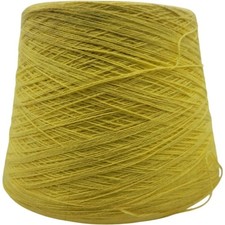 Vintage Yellow Yarn for Knitting Weaving Crochet Crafts Cone Yarn