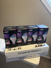 FEIT Holiday Disco Bulb Rotating LED Crystal  Non-Dimmable 4-Color Modes New